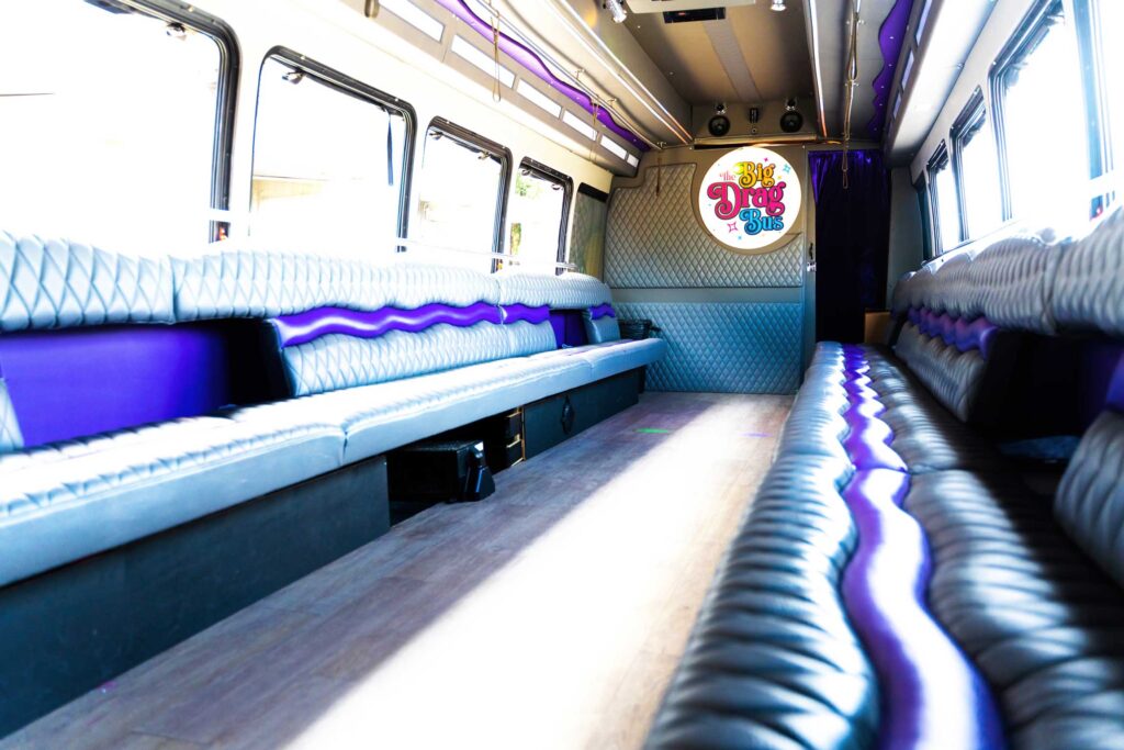 interior of the big drag bus