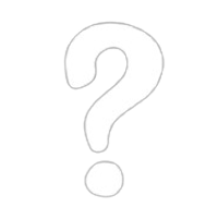a white question mark